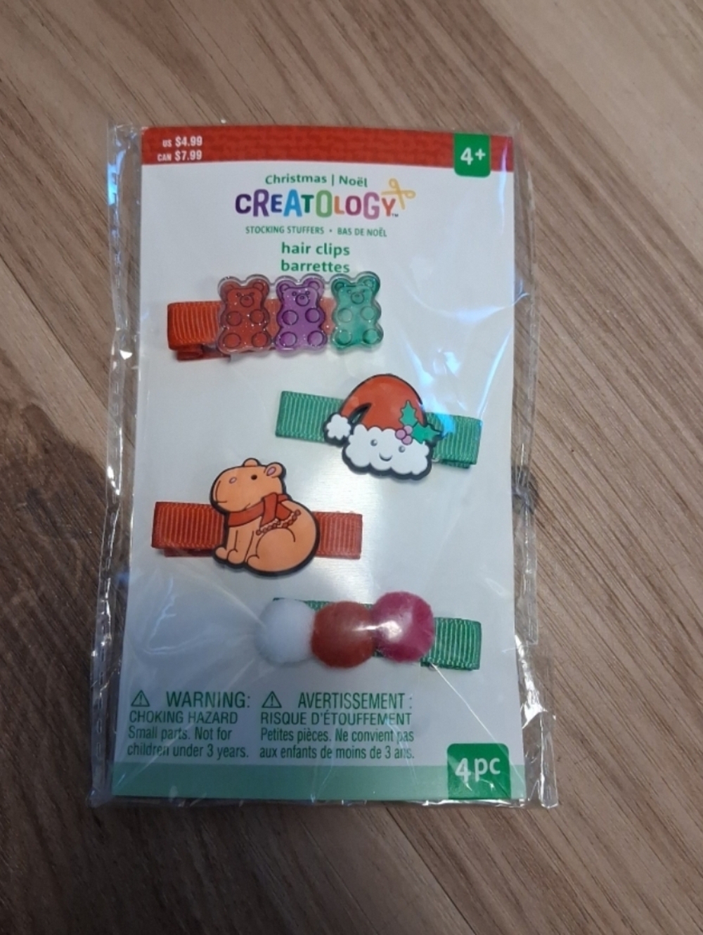 Christmas Creatology Hair Clips 4pc